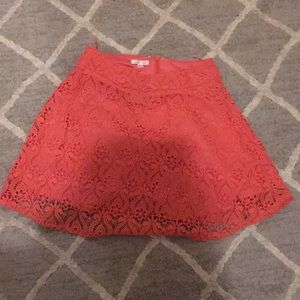 Coral Lace Skirt